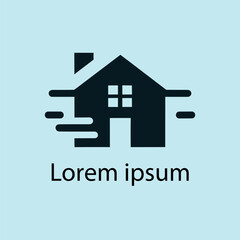 Home leaf logo design template