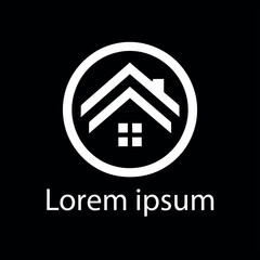 Home leaf logo design template