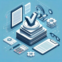 18 Isometric Design A D isometric view with clean geometric shap