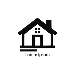 Home leaf logo design template