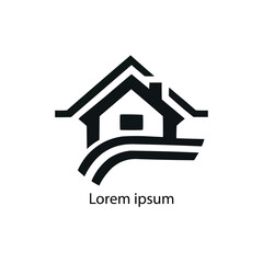 Home leaf logo design template