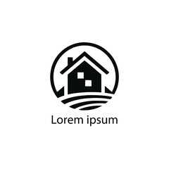 Obraz premium Home leaf logo design template