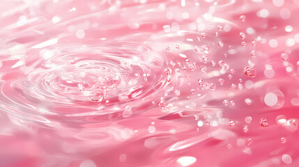 Abstract water surface with ripples and glimmering light in pink tones. Gossamer. Illustration