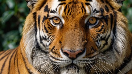 Obraz premium close up of bengal tiger face, generative ai