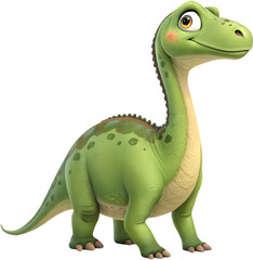 Fototapeta premium Whimsical cartoon Minmi dinosaur brings prehistoric wonder to delightful life.