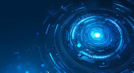 Blue background with circles