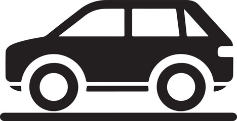 Fototapeta premium Car icon silhouette illustration. Car vector isolated. Private car, Automobile, Taxi car icon