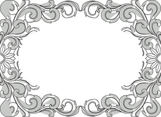 Vector sketch illustration silhouette design image detail background pattern ornament decoration floral animal classic vintage ethnic traditional 