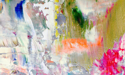 Fototapeta premium Abstract art background . Hand painting artwork on canvas .