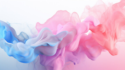 Obraz premium Captivating abstract artwork featuring vibrant ink patterns swirling in water. a brush stroke of paint with a pink, purple and blue hue