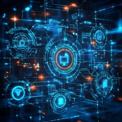 Obraz premium Symbols or graphics representing the concept of quality improvement resulting from a software update and system installation.