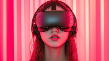 Naklejka premium Exploring virtual reality through immersive technology experiences