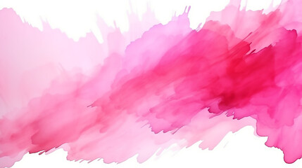Obraz premium Dreamy Pink and Purple Cloud Dancing in the Sky on a White or pink watercolor stain 