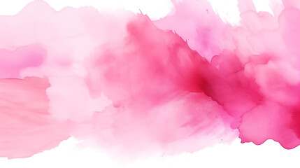 Obraz premium Dreamy Pink and Purple Cloud Dancing in the Sky on a White or pink watercolor stain 
