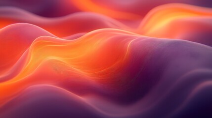Fototapeta premium Vibrant Abstract Waves of Color in a Soft Gradient, Ideal for Modern Wallpaper Designs, Showcasing a Mesmerizing Blend of Warm and Cool Tones
