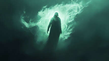 Fototapeta premium Aura or soul. Immortal. Illustration