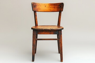 classic wooden chair on white background
