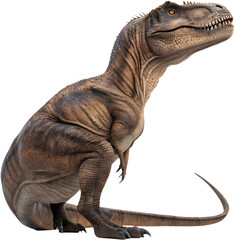 Fototapeta premium Tyrannosaurus Rex clipart combines prehistoric charm with festive holiday vibes. 