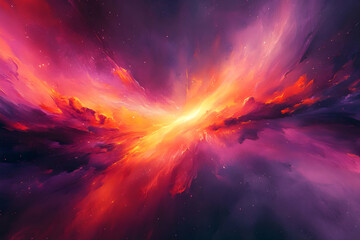 Fiery Nebula Abstract Background Illustration