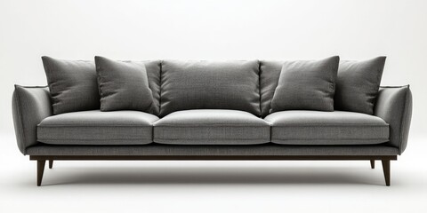 Obraz premium Gray couch with pillows