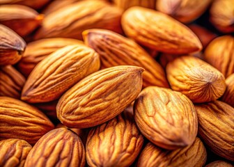 Fototapeta premium Close Up Almond Nuts Background Image, High Resolution Food Photography, Nut Texture, Macro Photography, Healthy Snack