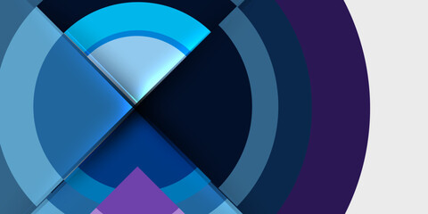 Obraz premium Target circle geometric abstract shapes. Vector Illustration For Wallpaper, Banner, Background, Card, Book Illustration, landing page