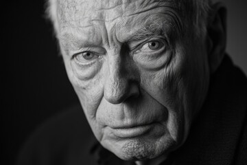 Obraz premium Older man in black and white