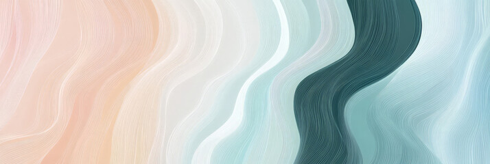 Abstract wavy lines in soft pastel colors create a soothing visual effect.