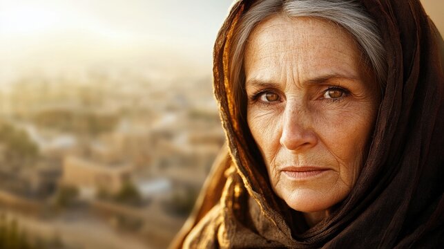 Exploring Naomi's character in biblical narratives via generative art.