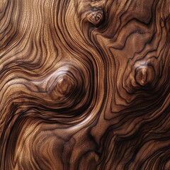Stunning Swirling Dark Brown Wood Grain Texture Background - Rich, Detailed, High-Resolution Image for Design Projects