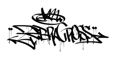 Fototapeta premium ZEBRA CROSS graffiti tag style design