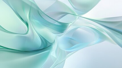 Obraz premium Abstract Teal and Aqua Swirling Fluid Design Elegant, Serene, and Modern Background Texture