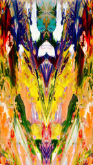 Fototapeta premium Abstract art background . Hand painting artwork on canvas .