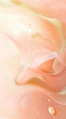 Obraz premium Abstract Peach and Gold Marble Texture Background Elegant Swirls, Glitter, and Shimmer for Luxury Design