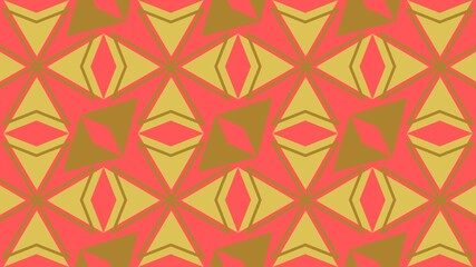 Continuous triangle pattern background, red, yellow, brown