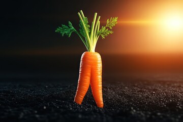 Fresh Carrots: A Colorful Plant-Based Food Background