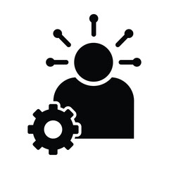 skill building icon vector on white background