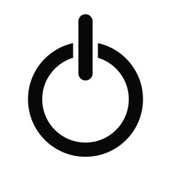 Power Switch Icon. Electric power icon vector on white background