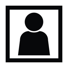 portrait icon vector on white background