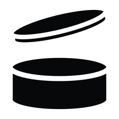 Cosmetic product box icon vector on white background