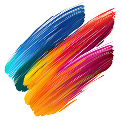 Vibrant Gradient Brush Strokes | Transparent PNG Design