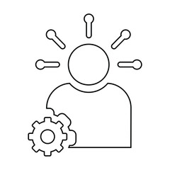 skill building icon vector on white background