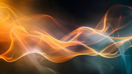 Fototapeta premium Abstract Orange and Teal Wave Design