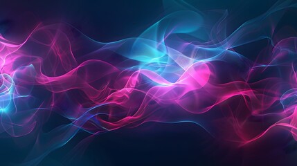 Obraz premium Abstract Pink And Blue Wave Energy Flow Design