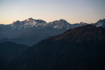 Himalayan Range Mountain View from Tungnath Temple