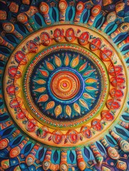 Obraz premium Colorful Circular Design Mural