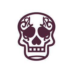 skull logo for your brand. skull illustration with stunning detail. vector skull clip art easy to use. black and white skull logo.