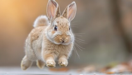 Obraz premium Studio portrait of cute rabbit isolated 