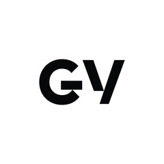 GV monogram logo design letter text name symbol monochrome logotype alphabet character simple logo