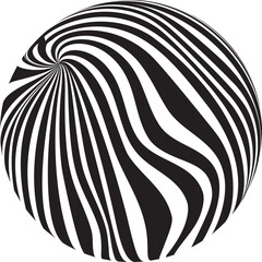 3D black and white background .Vortex form. Digital image with a psychedelic stripes. Abstract psychedelic stripes for digital wallpaper design Urban Vector Texture Template